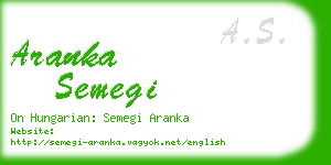 aranka semegi business card